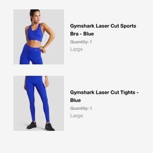 Gym shark matching sports bra and pants
